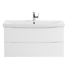 BelBagno Тумба с раковиной MARINO-CER 80 см, подвесная Bianco Lucido , белая раковина