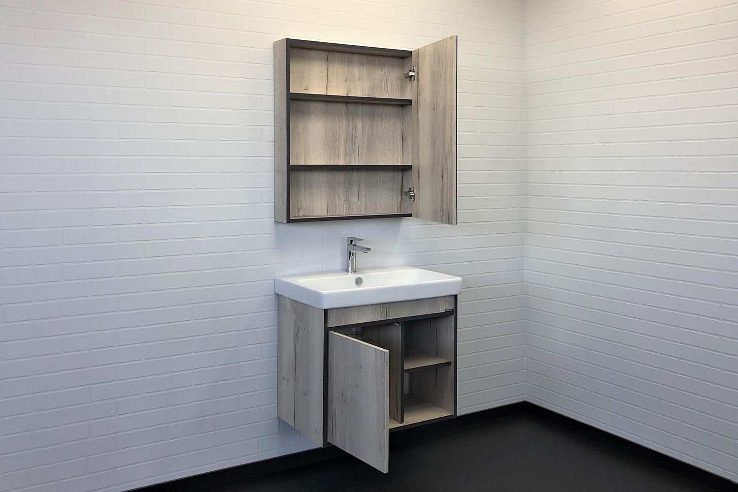 Приобрести сomforty тумба с раковиной вена-70 дуб дымчатый