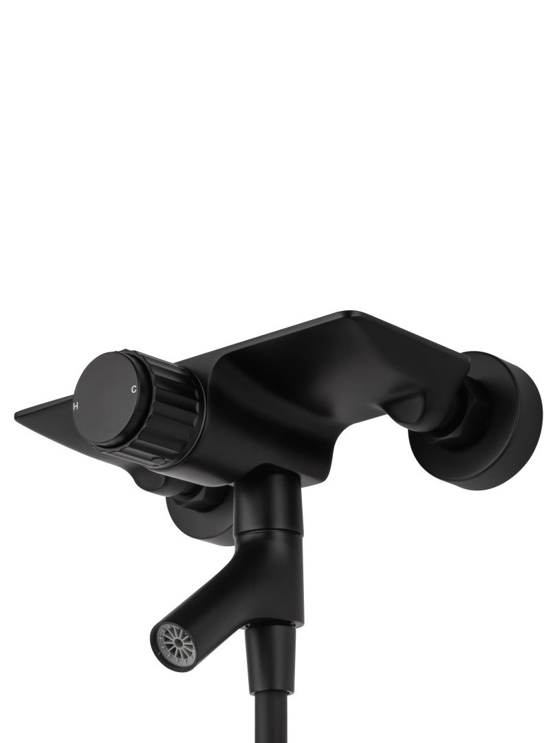 Приобрести смеситель для ванны с душем wonzon & woghand click, черный матовый (ww-fe05l221-mb)