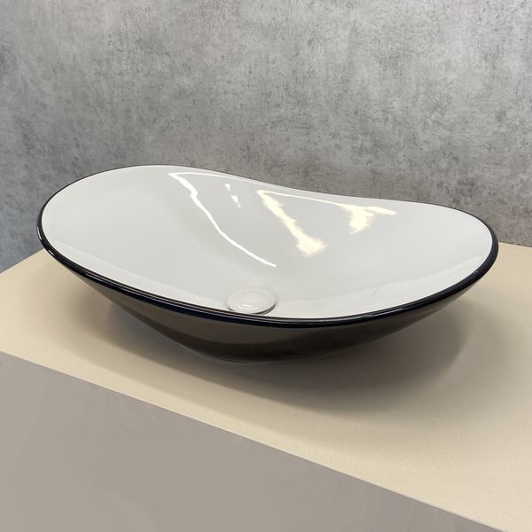 Приобрести comforty раковина 7811abw 62х34 см, черный/белый