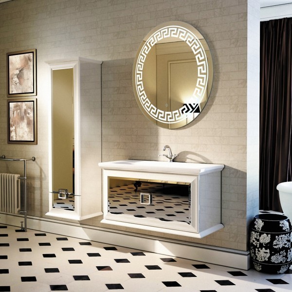 Приобрести azario зеркало меандр 77х77 см, с подсветкой, сенсорное вкл, диммер фр-00000961