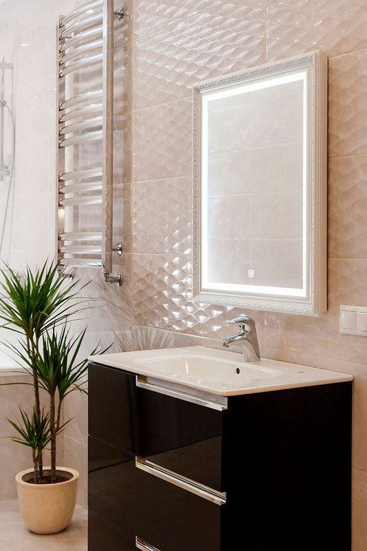 Приобрести continent зеркало с подсветкой verona 60х70 см, сенсорный включатель, белый