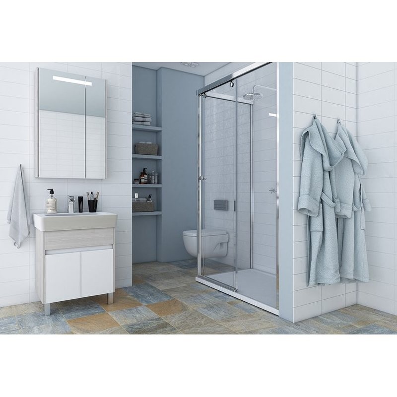 Приобрести зеркало шкаф акватон верди 60 с подсветкой, белый/ясень 