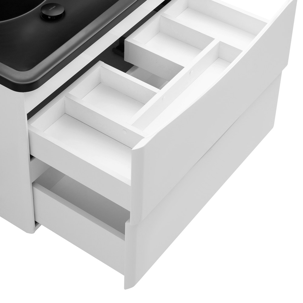 Приобрести belbagno тумба с раковиной acqua 100 см, подвесная bianco lucido, чёрная раковина