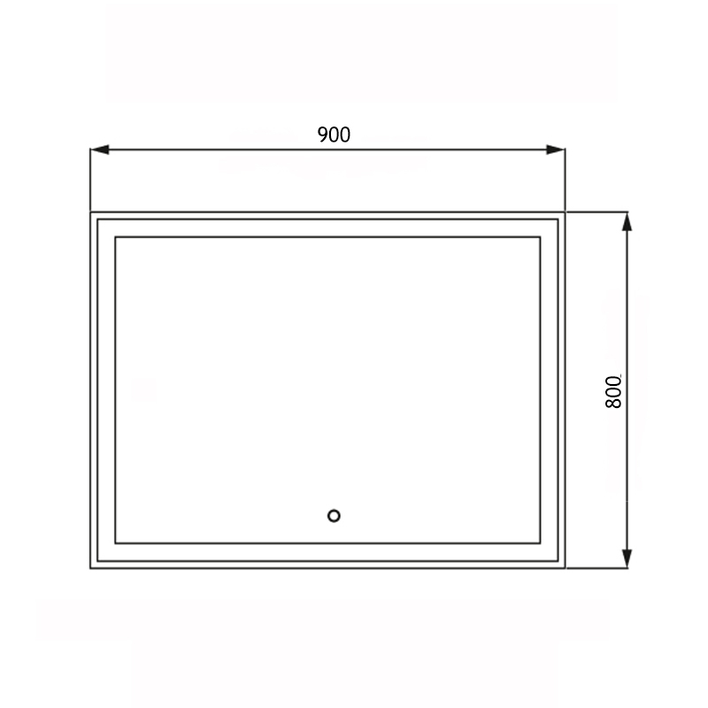 Приобрести loranto зеркало стиль 90х80 сенсорный выключатель с функцией диммера, на подложке (cs00083705)