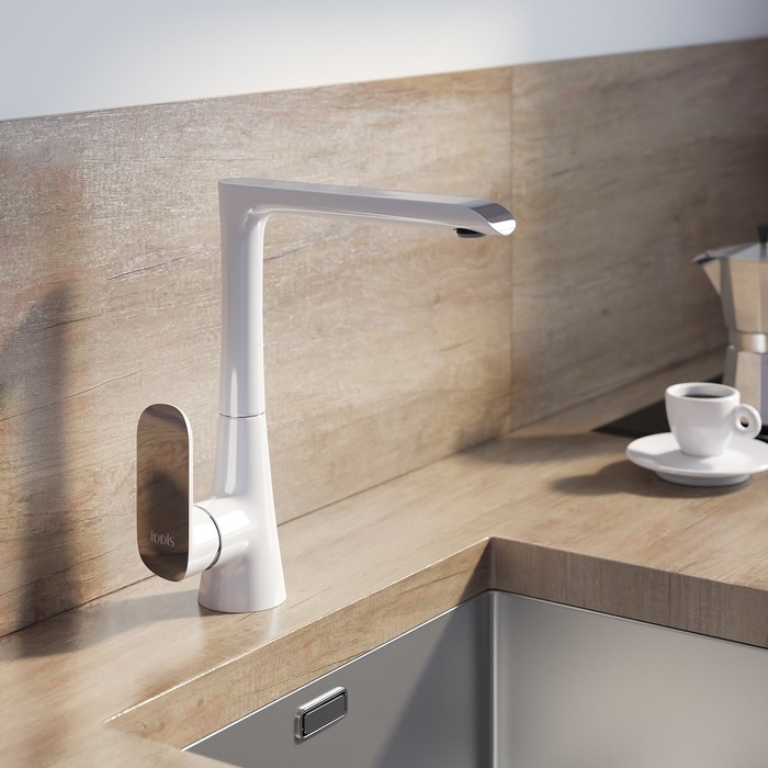 Приобрести iddis смеситель для кухни calipso 270 мм, белый\хром calsbl0i05