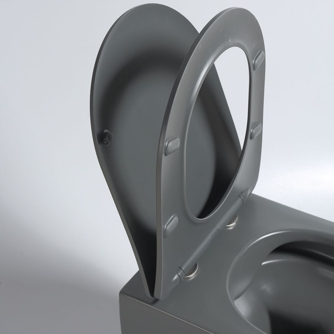 Приобрести vincea унитаз подвесной evo, ультратонкое сиденье, микролифт, антрацит матовый vt1-34sma