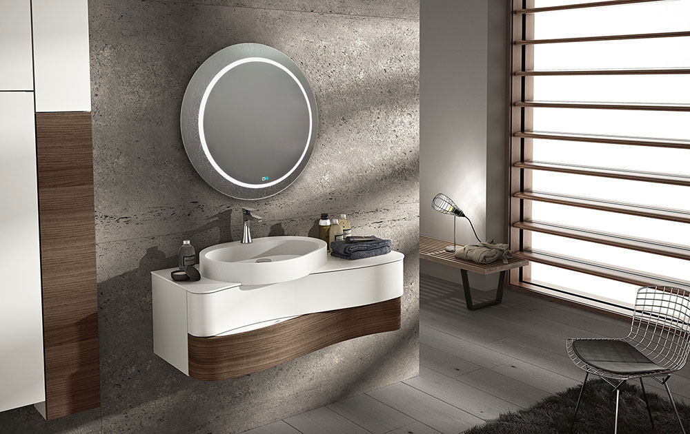 Приобрести azario зеркало лаго d770, белый, сенсорный выключатель, подогрев, bluetooth led-00002395