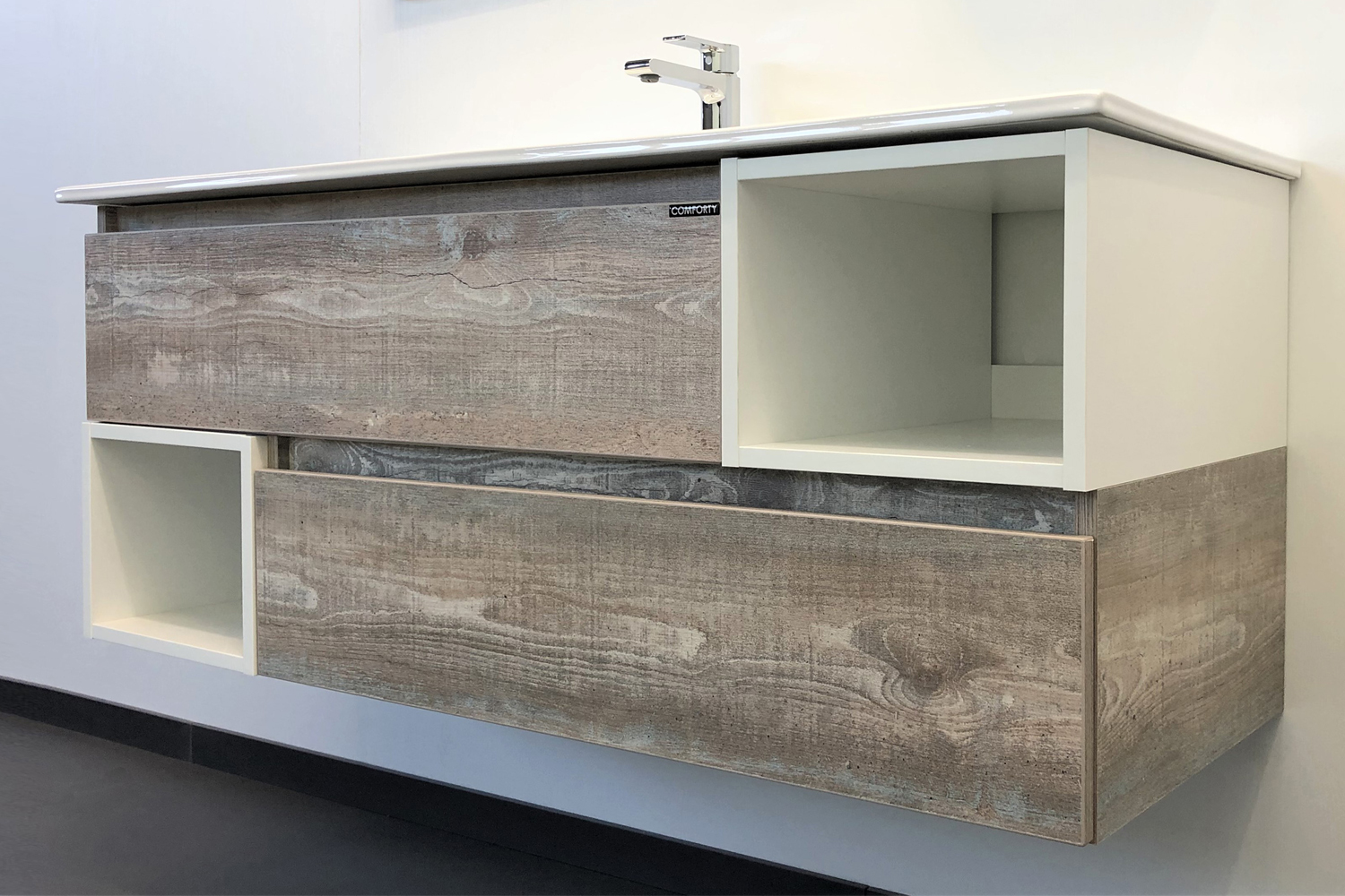 Приобрести сomforty тумба с раковиной "турин-120" дуб бежевый