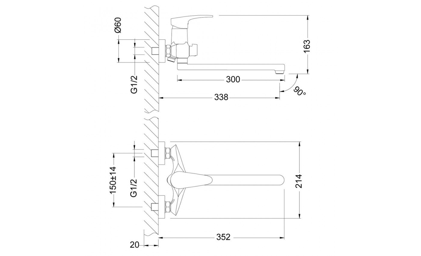 Приобрести lemark смеситель для ванны linara, хром lm0451c