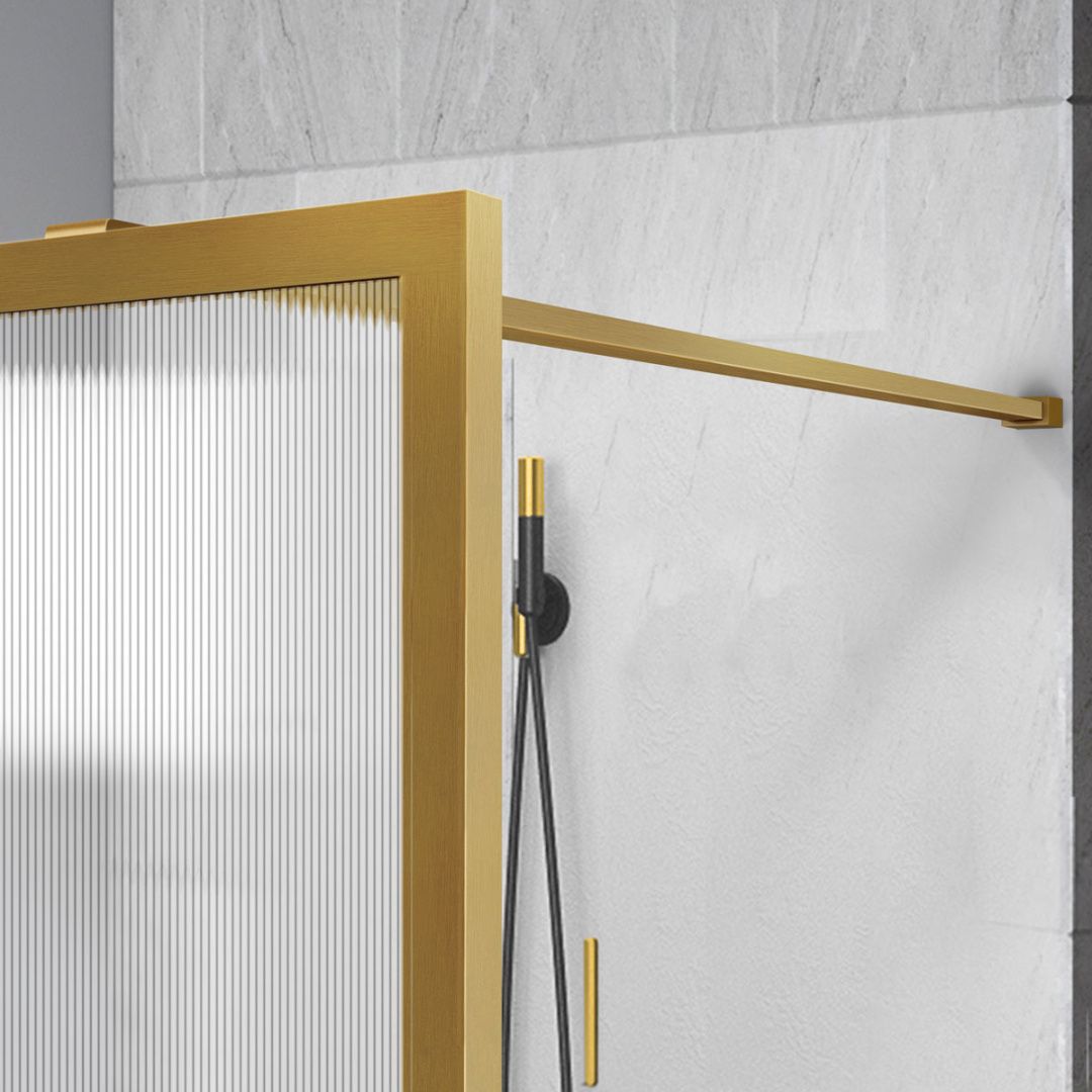 Приобрести vincea душевая перегородка walk-in 110 см, рифленое, брашированное золото vsw-1hp110flbg