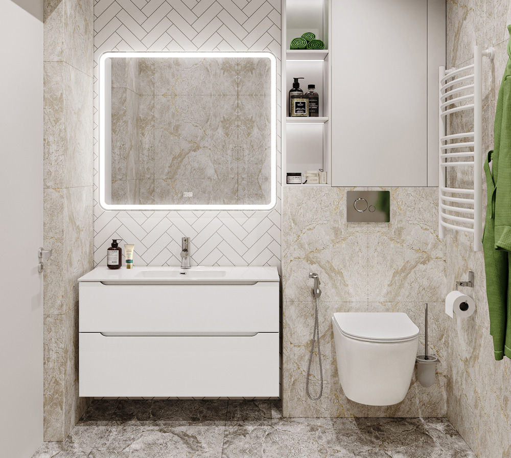 Приобрести belbagno тумба с раковиной etna-h60 100 см, подвесная b bianco lucido, белая раковина