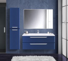 Cezares Тумба подвесная с раковиной ECO 120 см Sapfiro, синяя ECO-1200-2C-SO-SPF-P