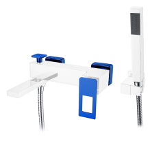 Boheme Смеситель для ванны Q, хром\синий 143-CRUV