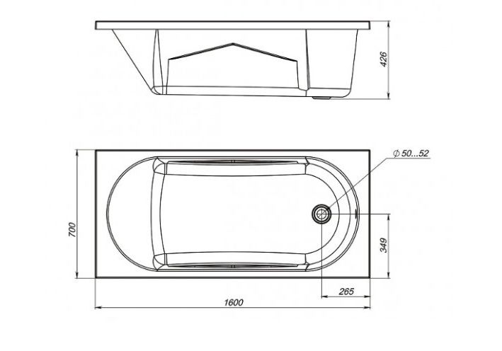 Приобрести панель фронтальная mirsant optima/азов/каспий 160