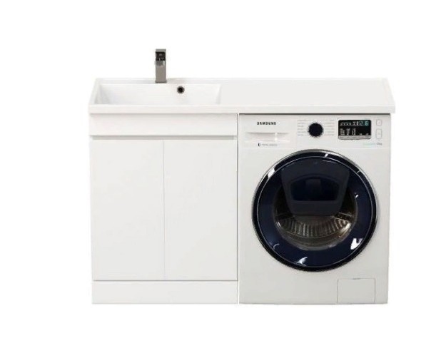 Приобрести mirsant тумба напольная next 60 см с раковиной столешницей fly 2 120 см под стиральную машину, левая ут000072520