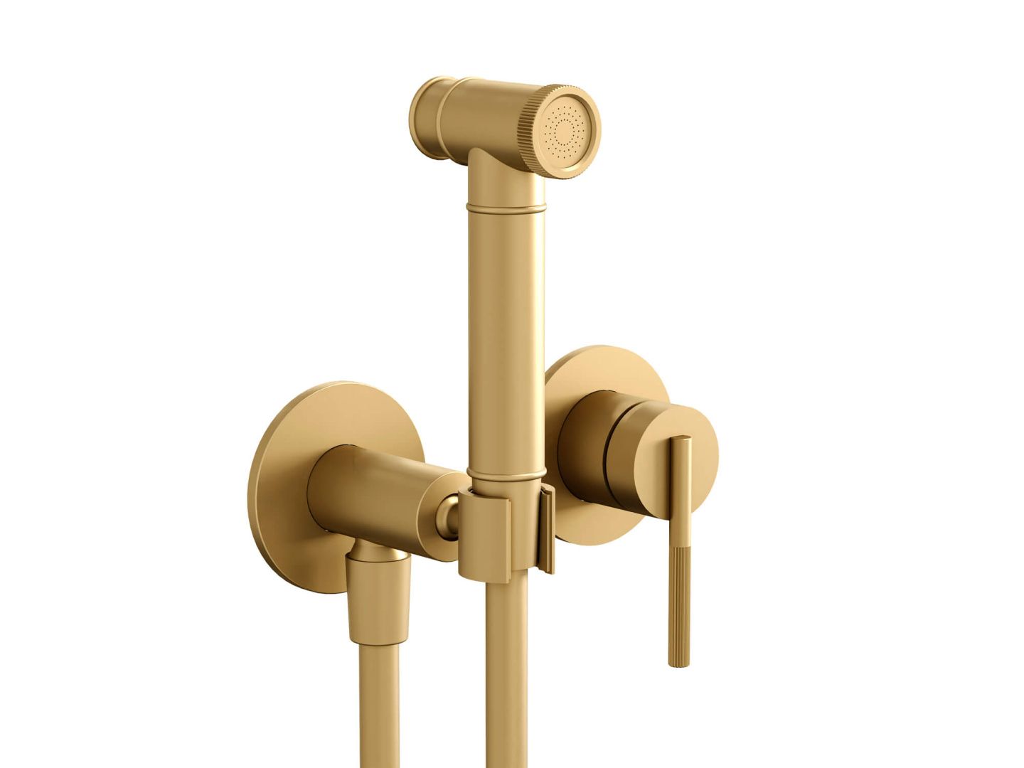 Приобрести hayzburg встраиваемый смеситель с гигиеническим душем, золото матовое hb-4005-2bg