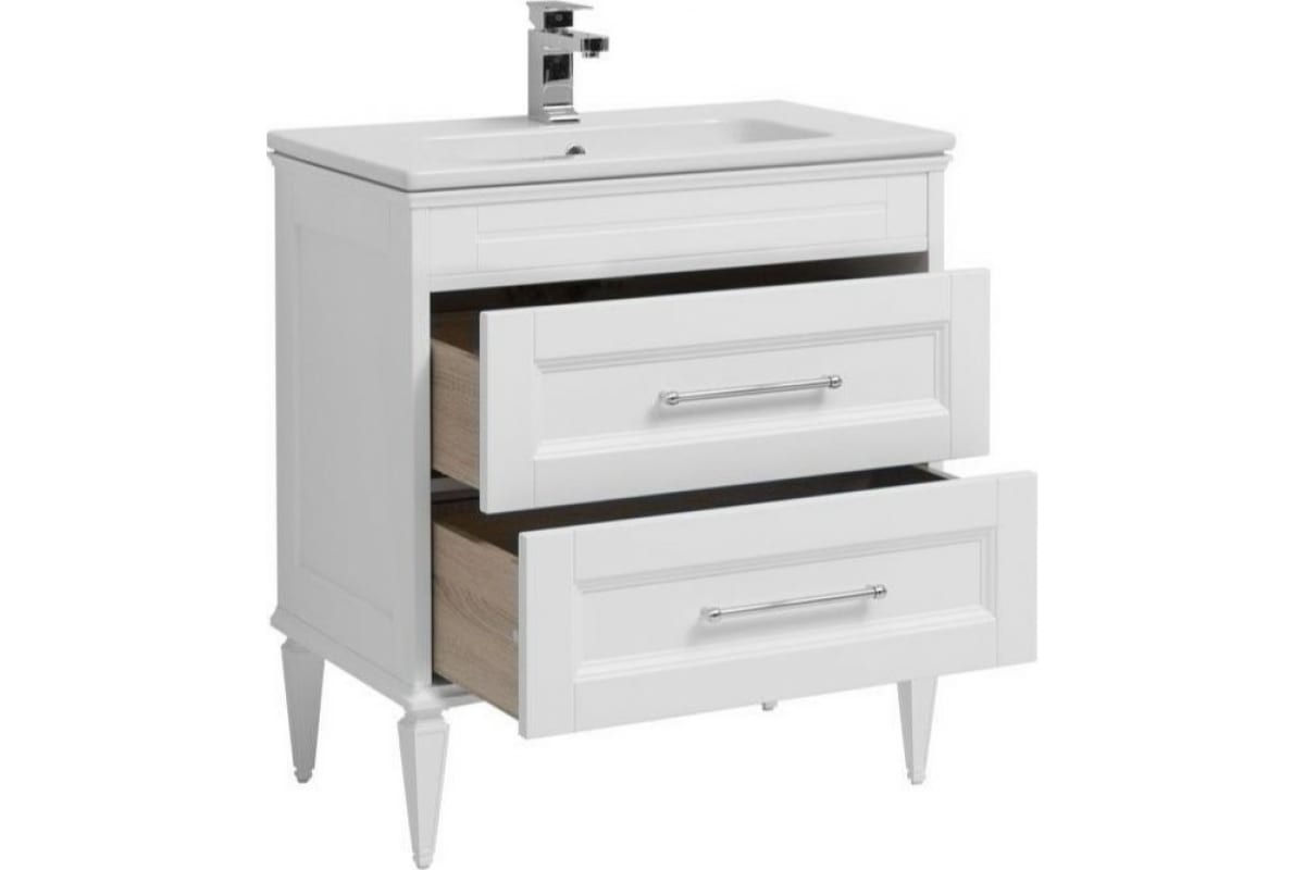 Приобрести aquanet тумба с раковиной бостон м 100 см, белая