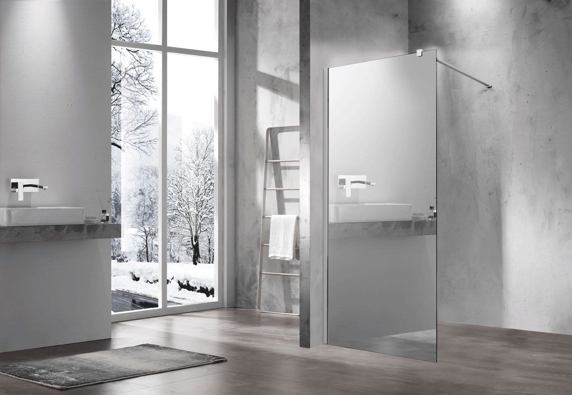 Приобрести vincea душевая перегородка walk-in 100 см, зеркальное, хром vsw-1h100mr