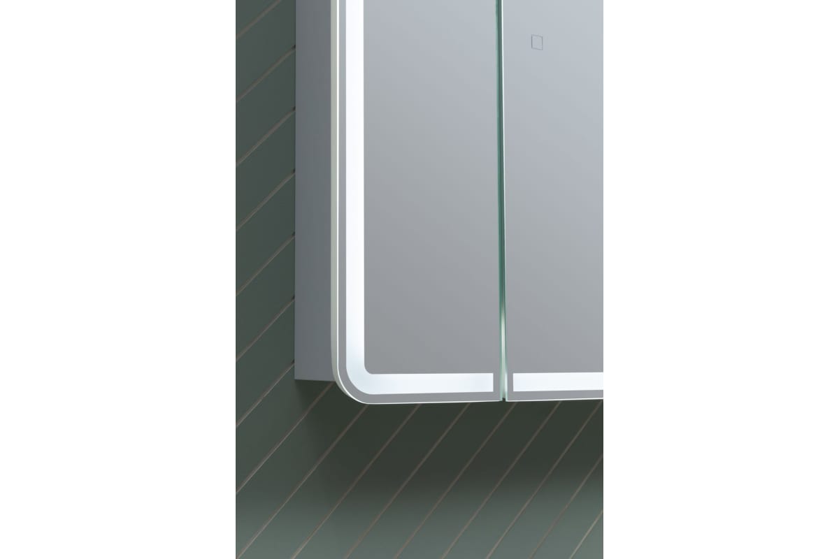 Приобрести aquanet зеркальный шкаф оптима 70 см, с led подсветкой