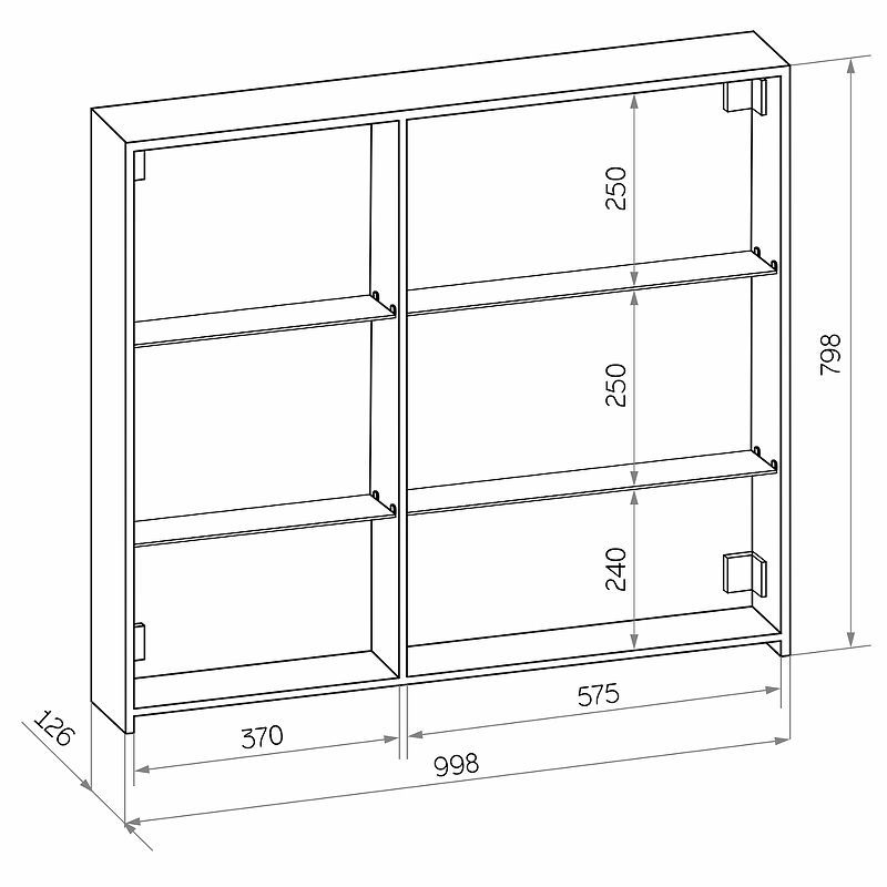 Приобрести continent зеркало шкаф с подсветкой mirror box black 100х80 см, сенсорный включатель, черное