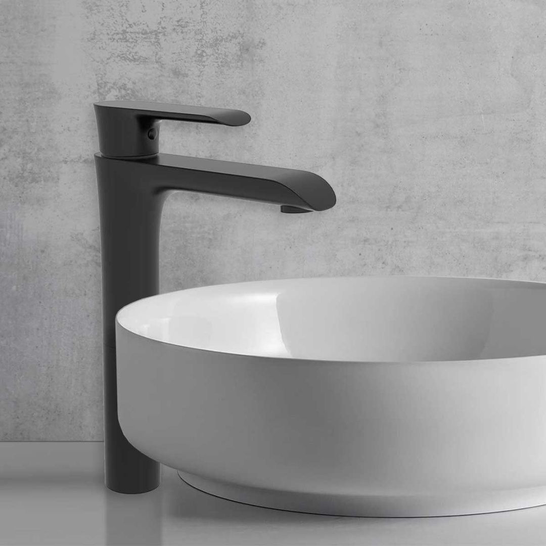 Приобрести vincea высокий смеситель для раковины esse, черный матовый vbf-1e2mb