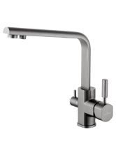 Смеситель для кухни с подключением фильтра WONZON & WOGHAND, Темный графит (WW-88458003-BGM)