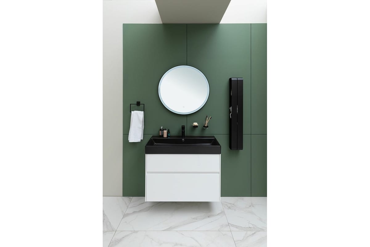 Приобрести aquanet полка магнум h 15x100 см черная матовая, вертикальная 00326457