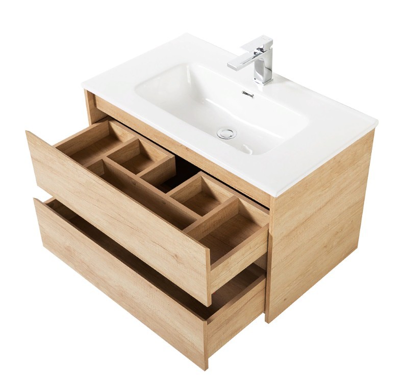 Приобрести тумба подвесная с раковиной belbagno kraft-800-2c-so-rnn 80 см, rovere nebrasca nature