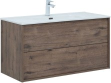 Aquanet Тумба с раковиной Lino 100 см, дуб веллингтон