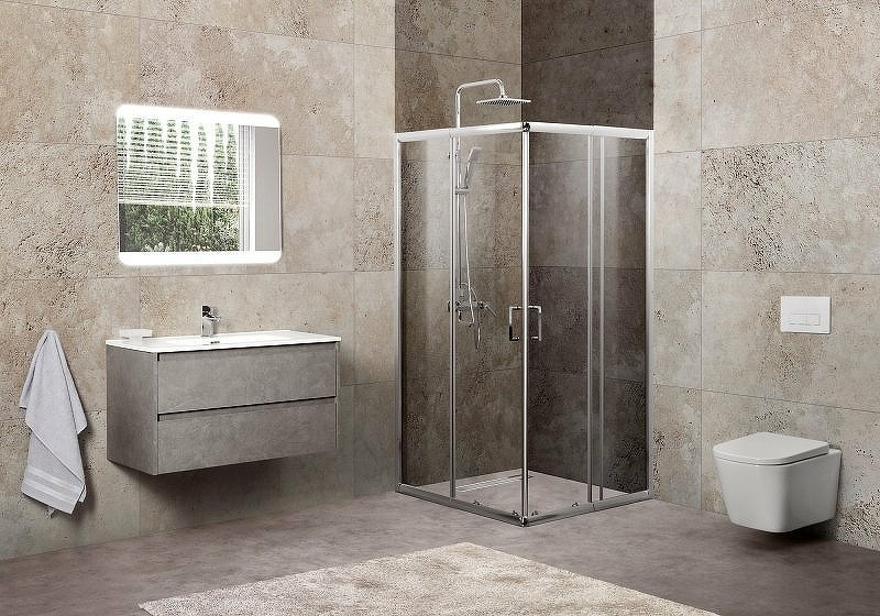 Приобрести ограждение душевое belbagno unique-a-2 850-1000x850-1000 хром/прозрачное