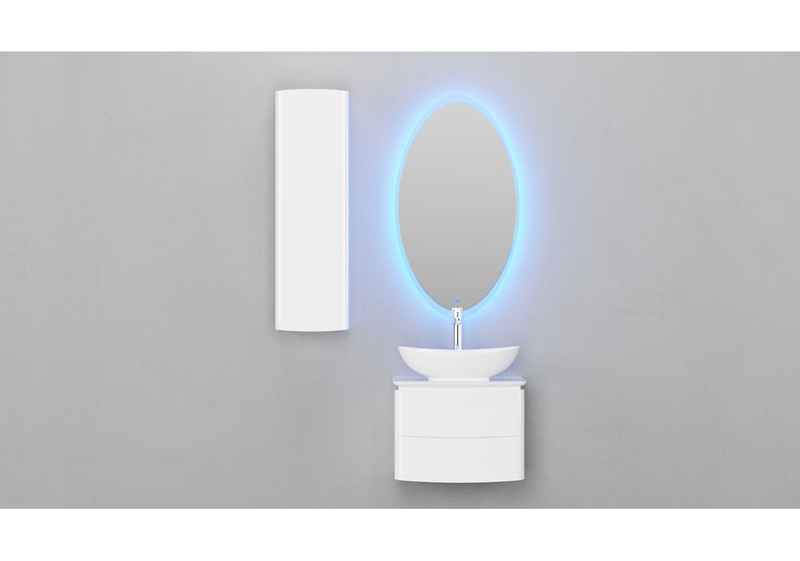 Приобрести тумба подвесная с раковиной velvex luna 60 см, белый