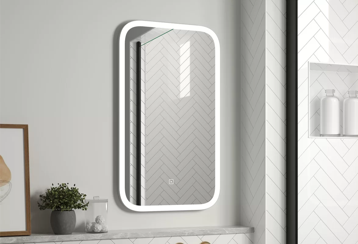 Приобрести continent зеркало с подсветкой mini 40х70 см, белое