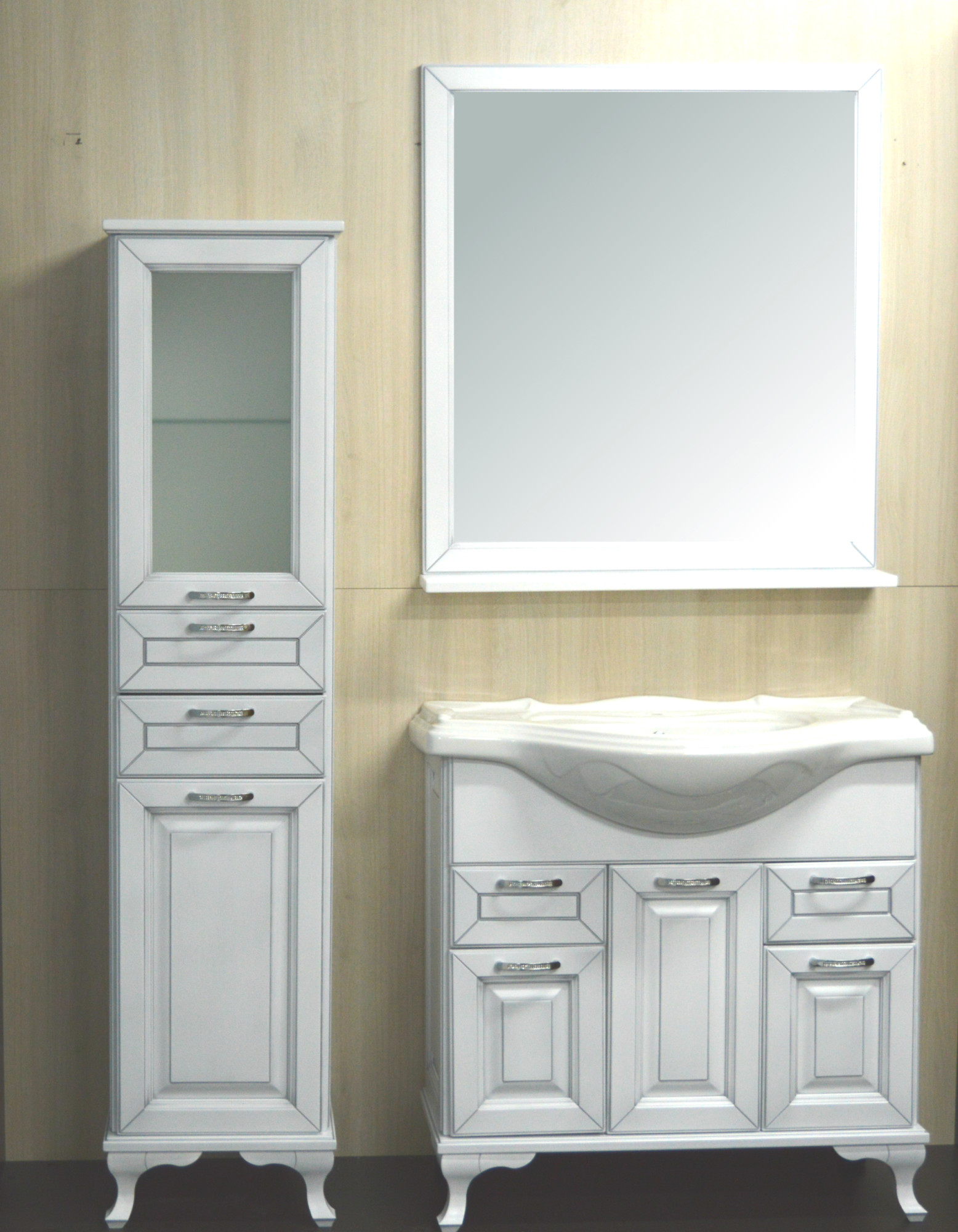 Приобрести loranto пенал пандора 40 см, белое серебро, массив бук, левосторонний 561738.03.051