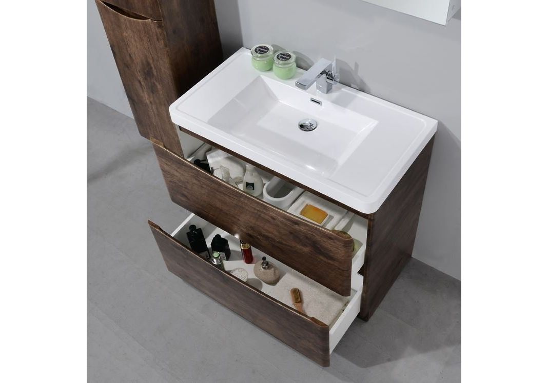 Приобрести тумба подвесная с раковиной belbagno ancona-n-600-2c-so-rw 60 см, темный дуб