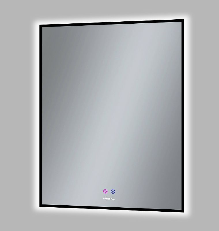 Приобрести grossman зеркало с подсветкой pragma норма black 70х80 см, с подогревом, черное 1870802