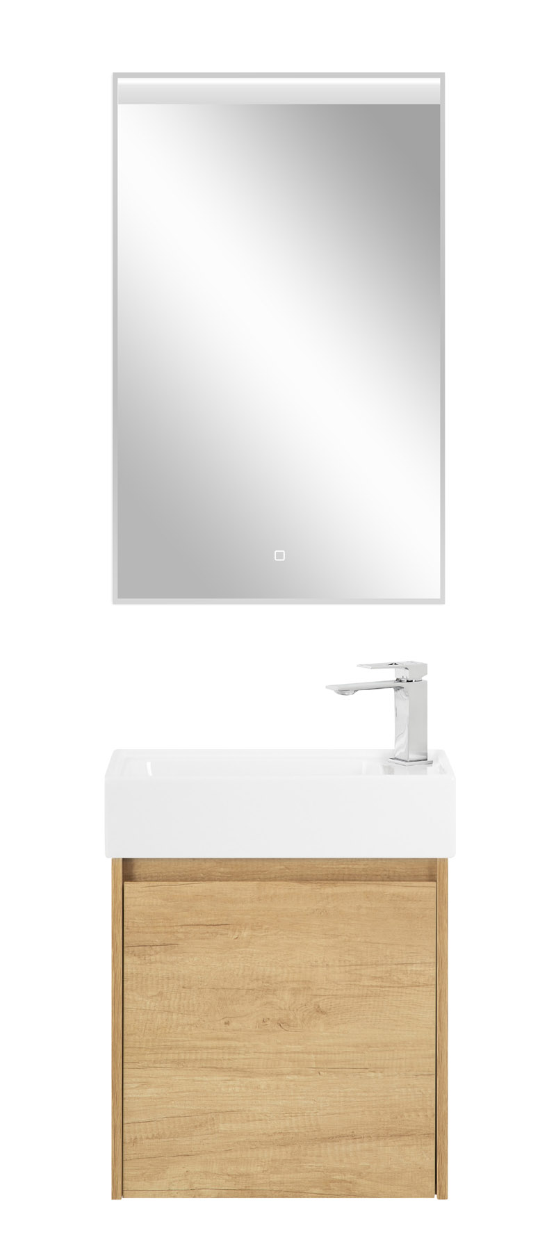 Приобрести belbagno тумба с раковиной kraft mini 50 см, подвесная rovere nebrasca nature левосторонняя, белая раковина