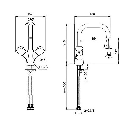 Приобрести смеситель для умывальника vidima art ba326aa