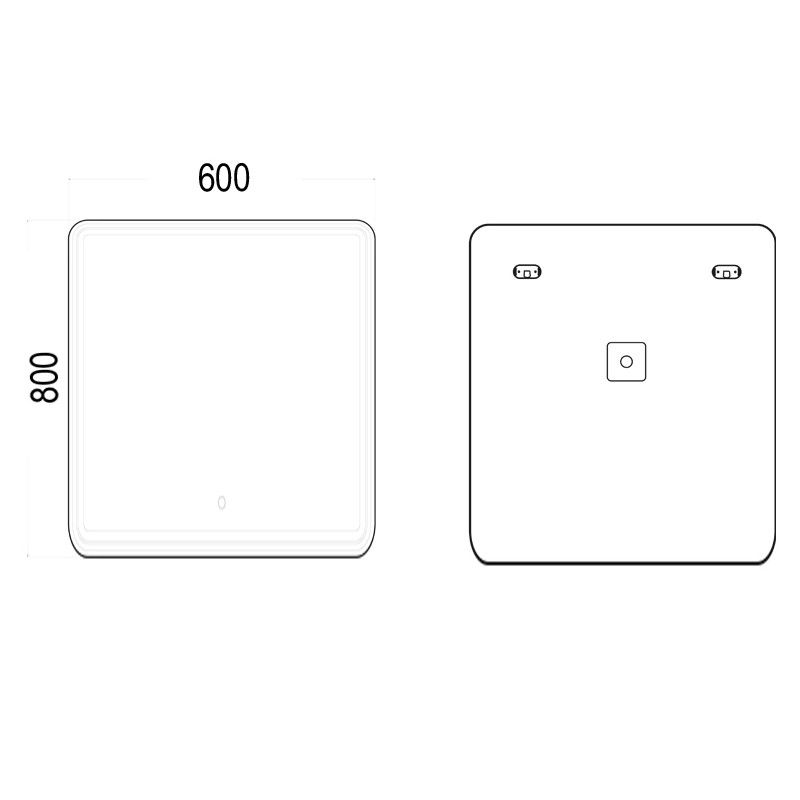 Приобрести azario зеркало-шкаф adriana 1л 600*800 с подсветкой, cs00066642