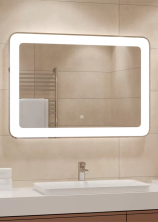 Continent Зеркало с подсветкой Velvette 100х70 см, белое