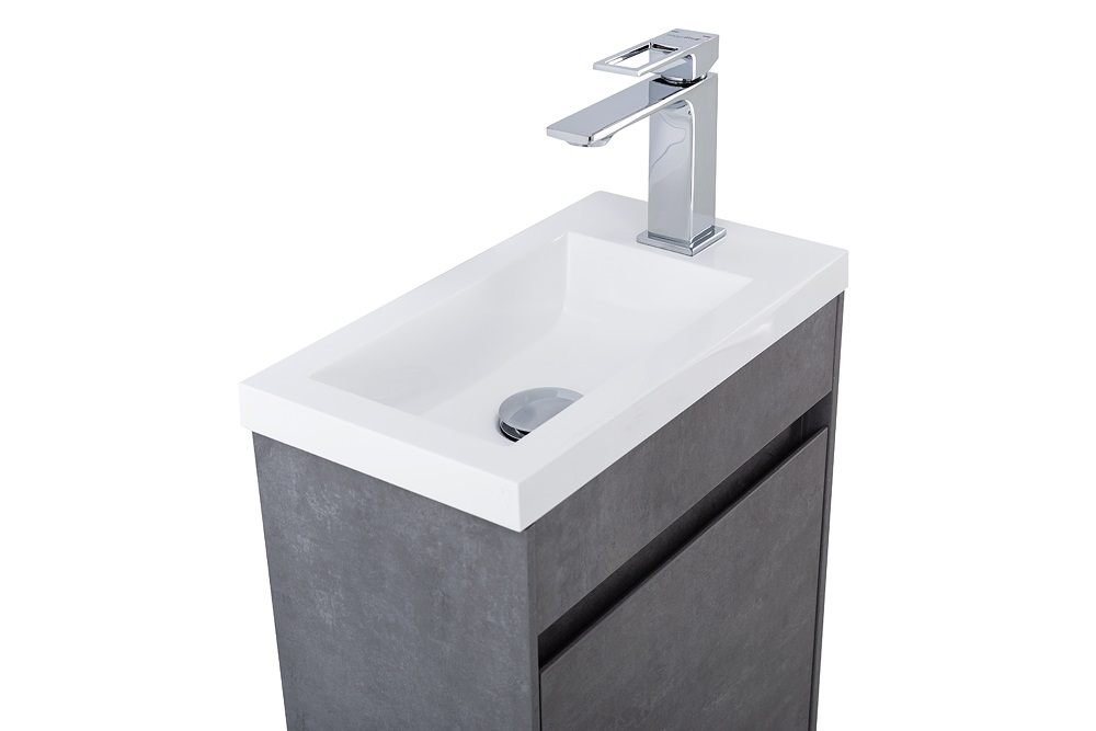 Приобрести belbagno тумба с раковиной pietra mini 40 см, подвесная с дверью 40-l stucco cemento, белая раковина