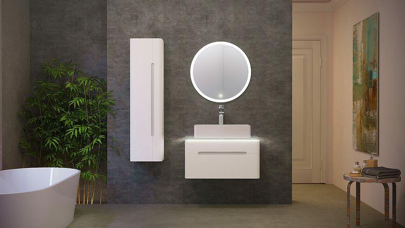 Приобрести jorno зеркало shine 65 см, с подсветкой, белое