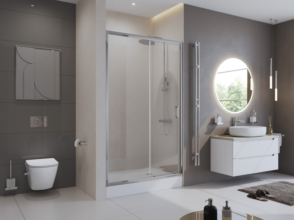 Приобрести belbagno душевая дверь 150 см uno-195-bf-1-150-c-cr