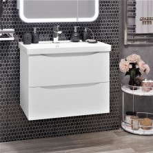Opadiris Тумба подвесная с раковиной Элеганс 70 см, белая матовая