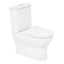 BelBagno Унитаз компакт безободковый ENERGIA с сиденьем дюропласт, микролифт, белый BB8134CPR/SC