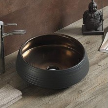 Comforty Раковина J2091 41х44 см, черно-бронзовая