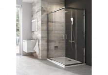 Ограждение душевое с угловым входом Ravak Blix BLRV2K 90 см 1XV70C00ZG алюминий/матовое
