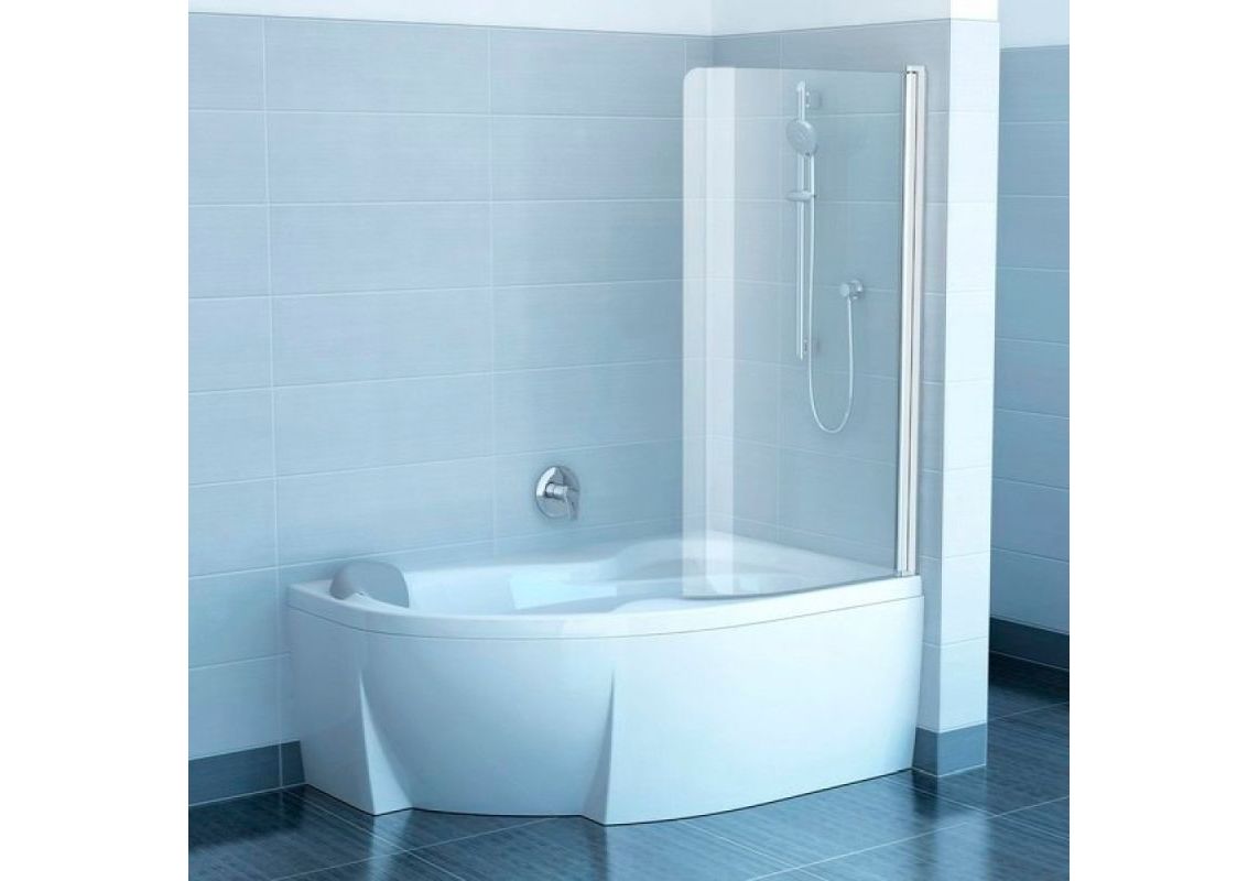 Приобрести ravak шторка для ванны rosa cvsk1 140/150 7qrm0100y1 r белый/прозрачное