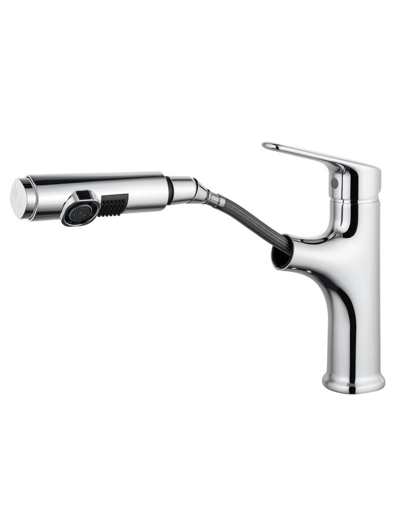 Приобрести смеситель для раковины с выдвижным изливом wonzon & woghand, хром (ww-ae4151-cr)