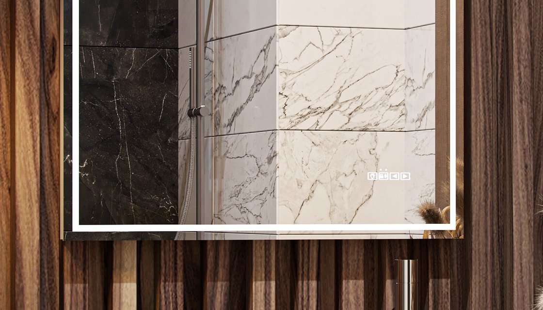 Приобрести зеркало velvex klaufs media 70 см c антизапотеванием, bluetooth, подсветка, сенсорное управление, zkkla.me.70.al